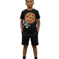 G West Kids Space Pizza Black Tee - Dtpbasty9067