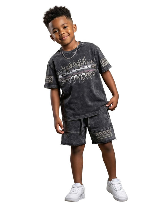 G WEST KIDS CAMISETA Y PANTALÓN CORTO STARFLAMES