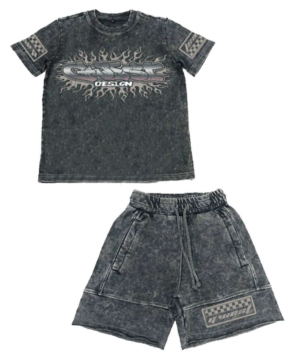G WEST KIDS STARFLAMES TEE & SHORT