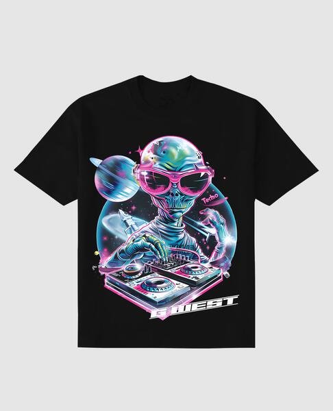 G West Kids Techno Dj Tshirt Mens