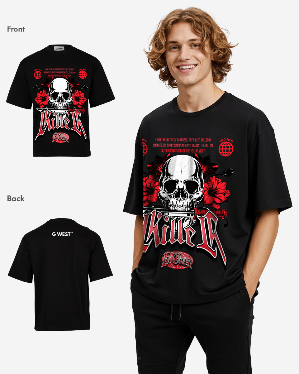 G WEST KILLER OVEERSIZED T-Shirt Mens