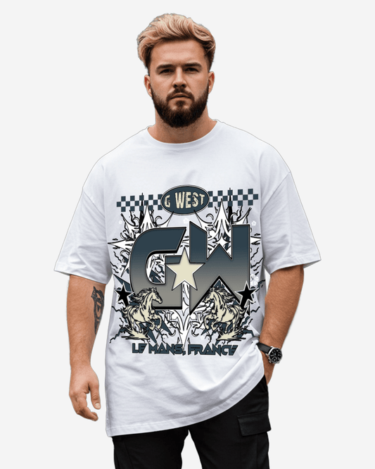 Camiseta extragrande para hombre G West Le Mans Francia