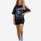 G West Lionism Robotic Oversized Women's T-Shirt