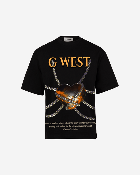 G WEST Locked in Love Oversized T-Shirt Mens