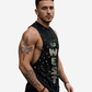 G  WEST LOGO ARMY SPLATTRE BLACK TANKS