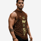 G  WEST LOGO ARMY TAN SPLATTRE BROWN TANKS