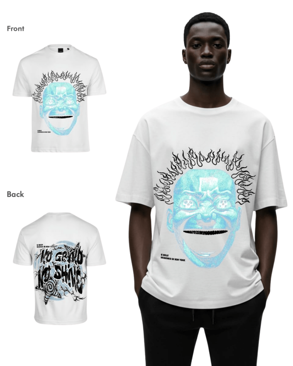 G West Mens Electrical Einstein Oversized Tee