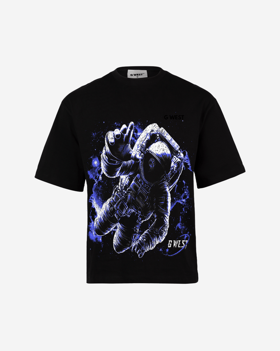 G West Mens  Galaxy Premium Oversized Tee Front And Back Print