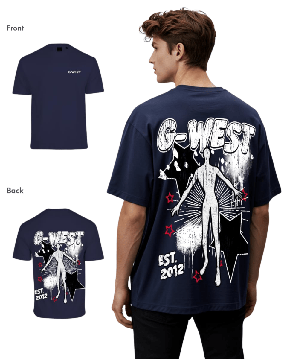 G West Mens Olympic Dazzling Dynamo Life Style Oversized Tee