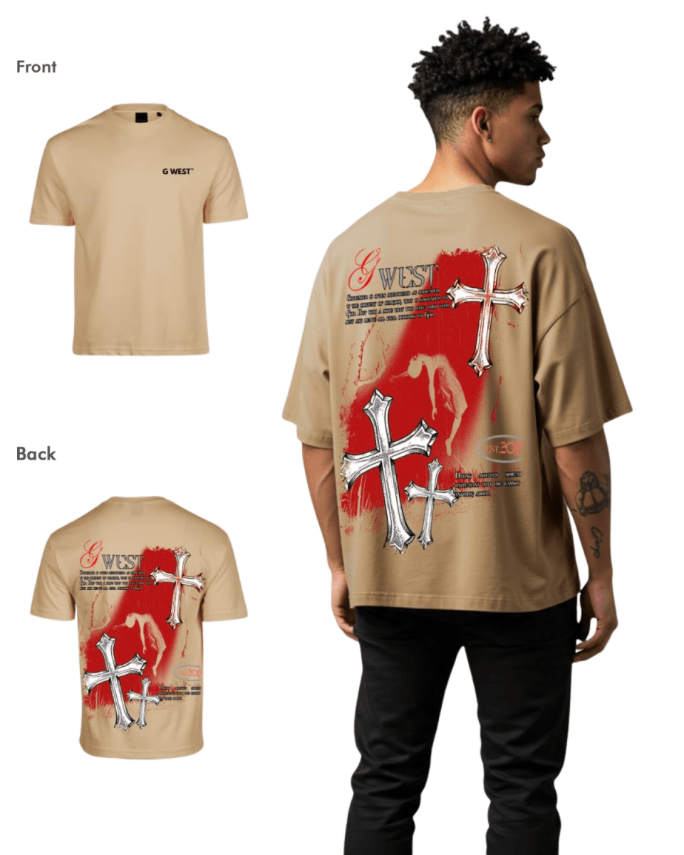 G West Mens Oversized Ascending Soul Life Style Tee  Style