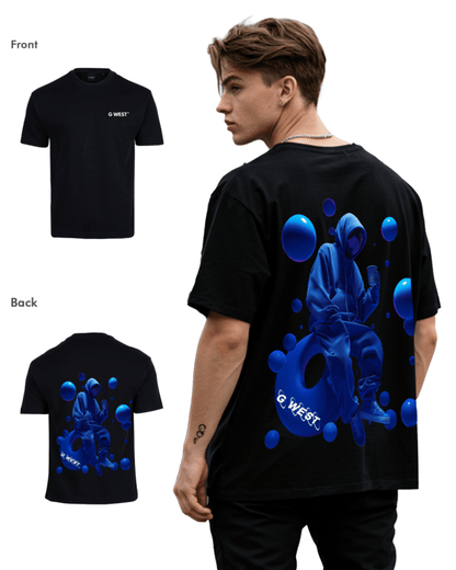 G West Mens Oversized Blue Man Tee