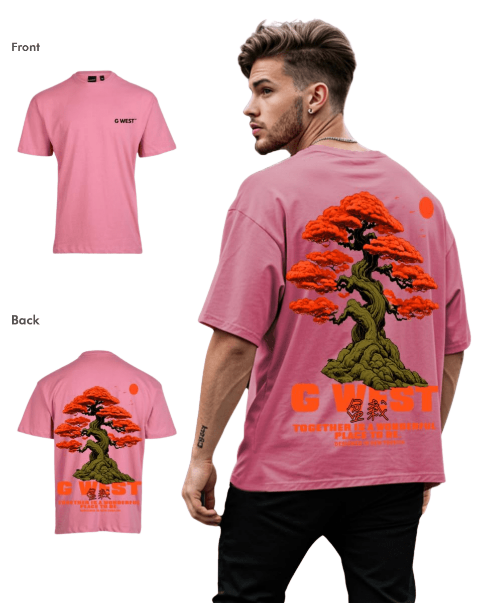 G West Mens Oversized Bonsai Tee