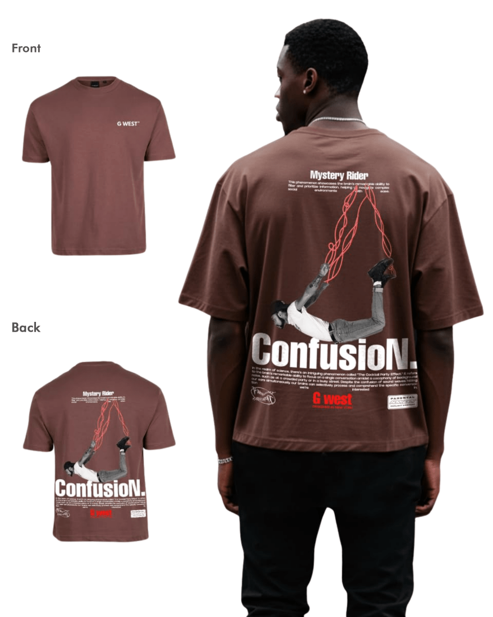 G West Mens Oversized Confusion Tee