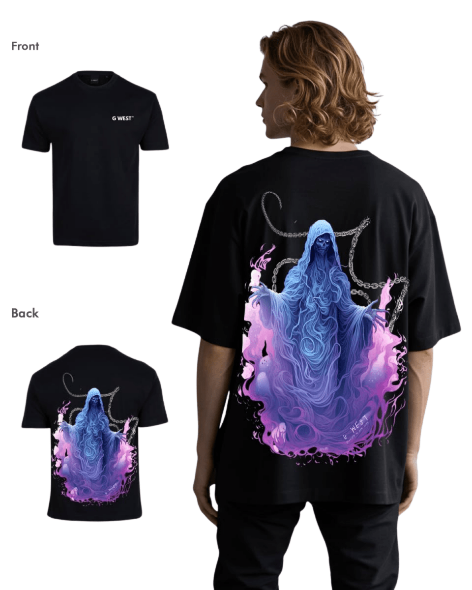 G West Mens Oversized Purple Reaper Tee