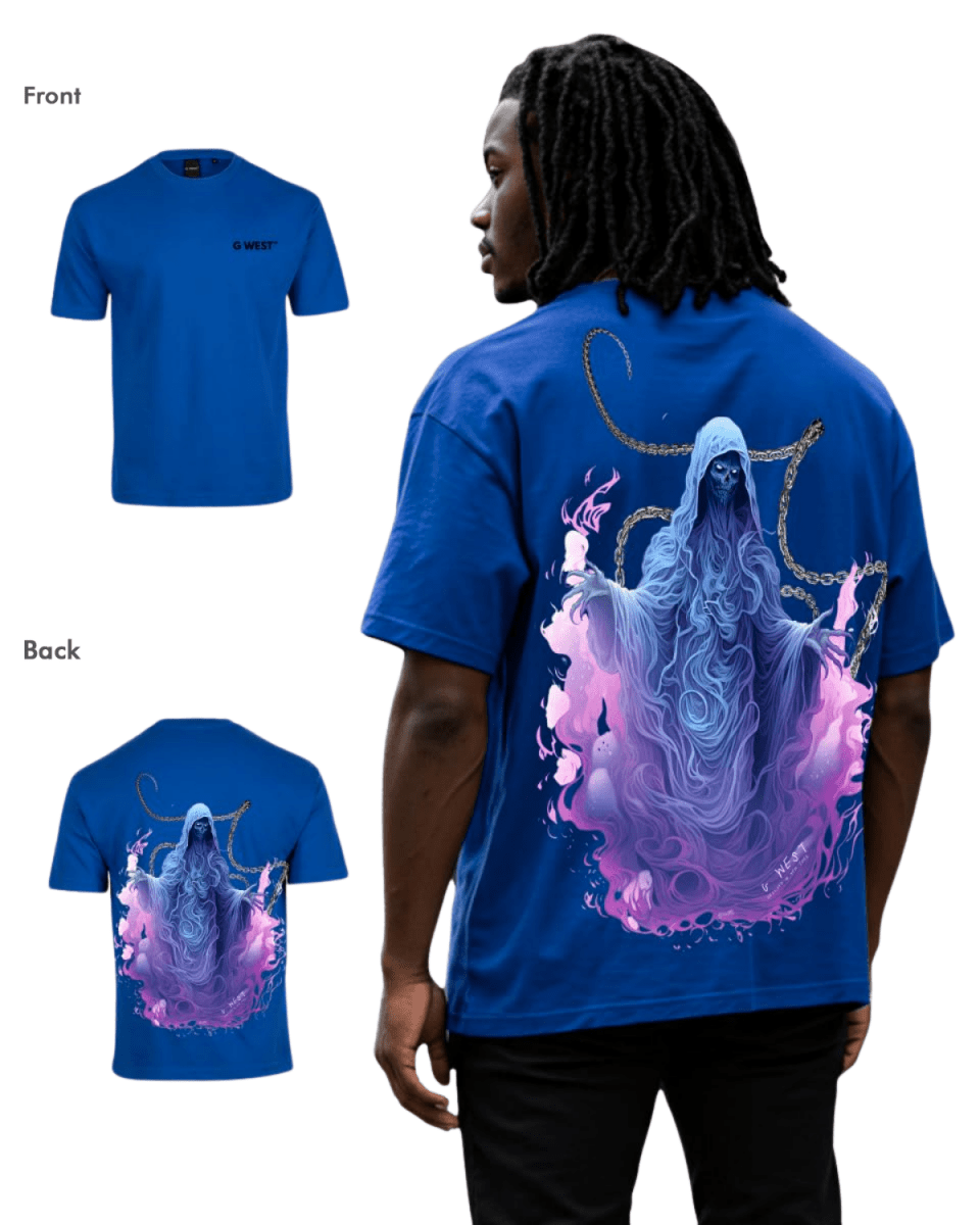 G West Mens Oversized Purple Reaper Tee