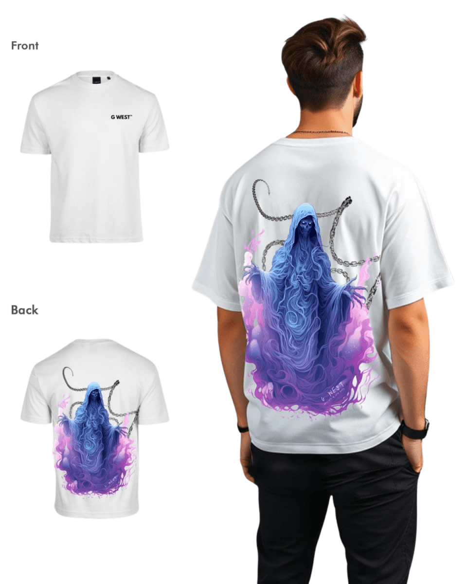G West Mens Oversized Purple Reaper Tee