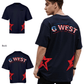 G West Mens Oversized Usa Flag Arch Logo Tee