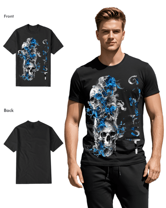Camiseta G West Mens Smoky Skull