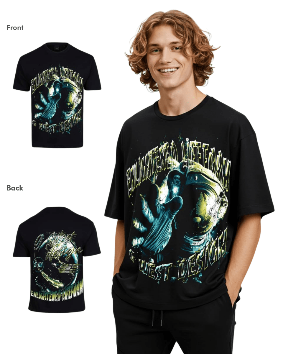 G West Mens Universe Premium Oversized Tee