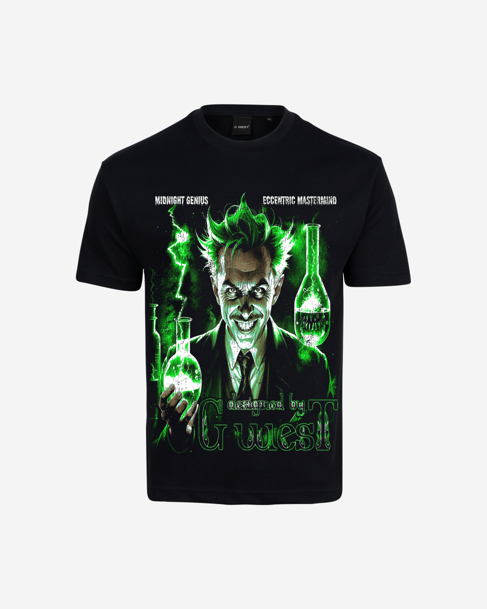 G West Mens Midnight Genius Premium Oversized Tee