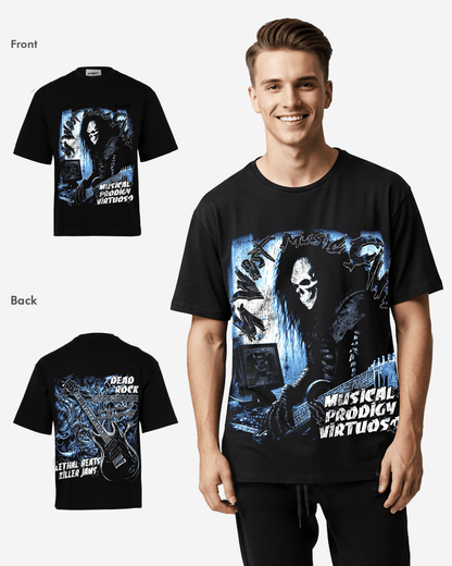 G West Mens Musical Prodigy Virtuoso Premium Oversized Tee
