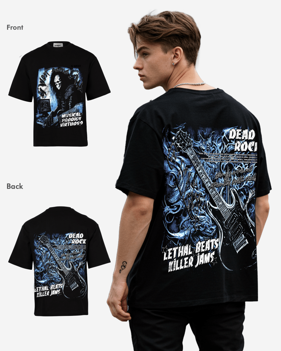 G West Mens Musical Prodigy Virtuoso Premium Oversized Tee