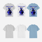 G West Mens News Paper Light Blue Tee