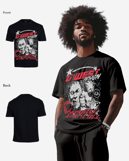 G West Mens No Struggle No Story Oversized Tee