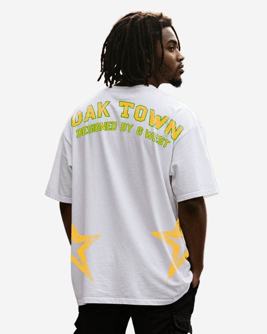 G West Oak Town White T-Shirt Big and Tall Mens