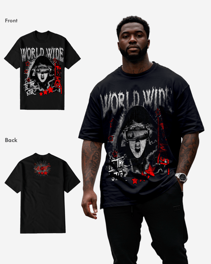 G WEST OLD WORLD WIDE STAR T SHIRT Big and Tall Mens