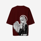 G West Womens Oversized Angel Girl Tee