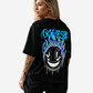 G West Womens Oversized Aqua Smile Tee