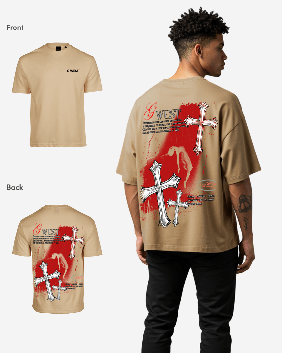 G West Mens Oversized Ascending Soul Life Style Tee  Style