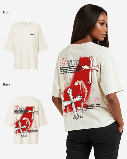 G West Womens Oversized Ascending Soul Life Style Tee Style