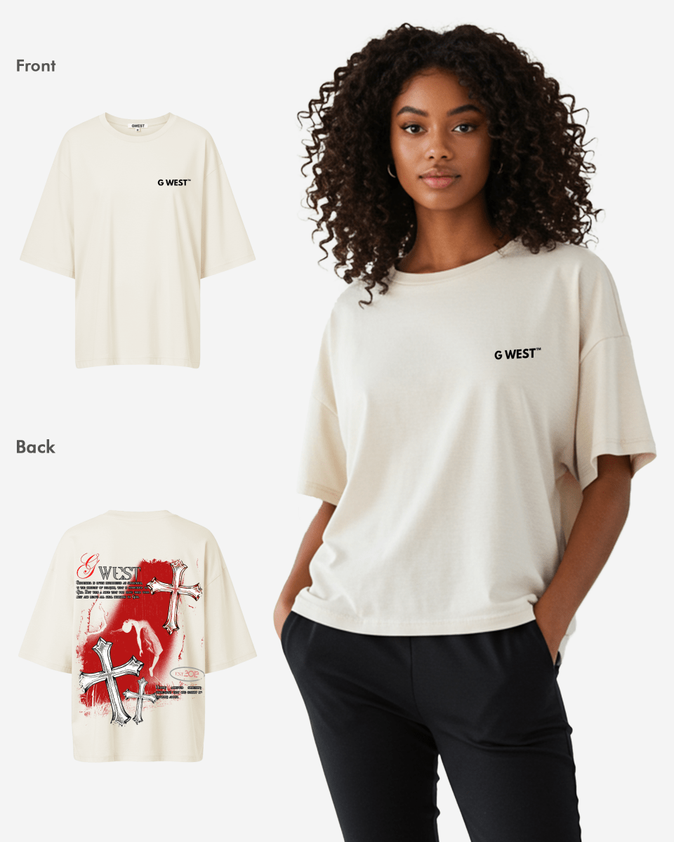 G West Womens Oversized Ascending Soul Life Style Tee Style
