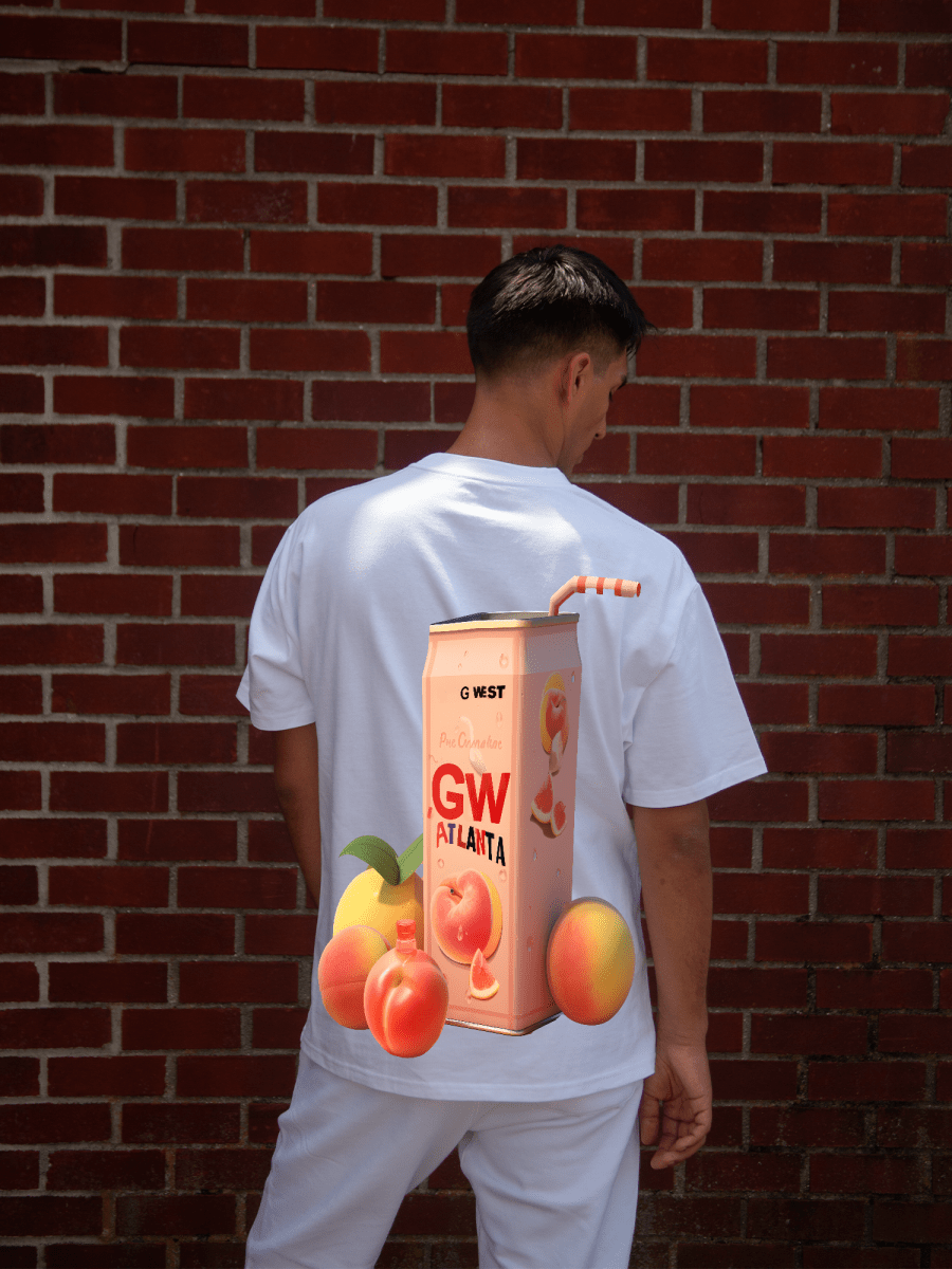 G West Mens Oversize Atlanta Peach Tee