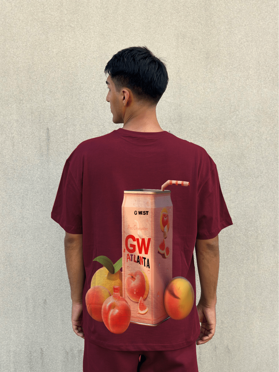 G West Mens Oversize Atlanta Peach Tee