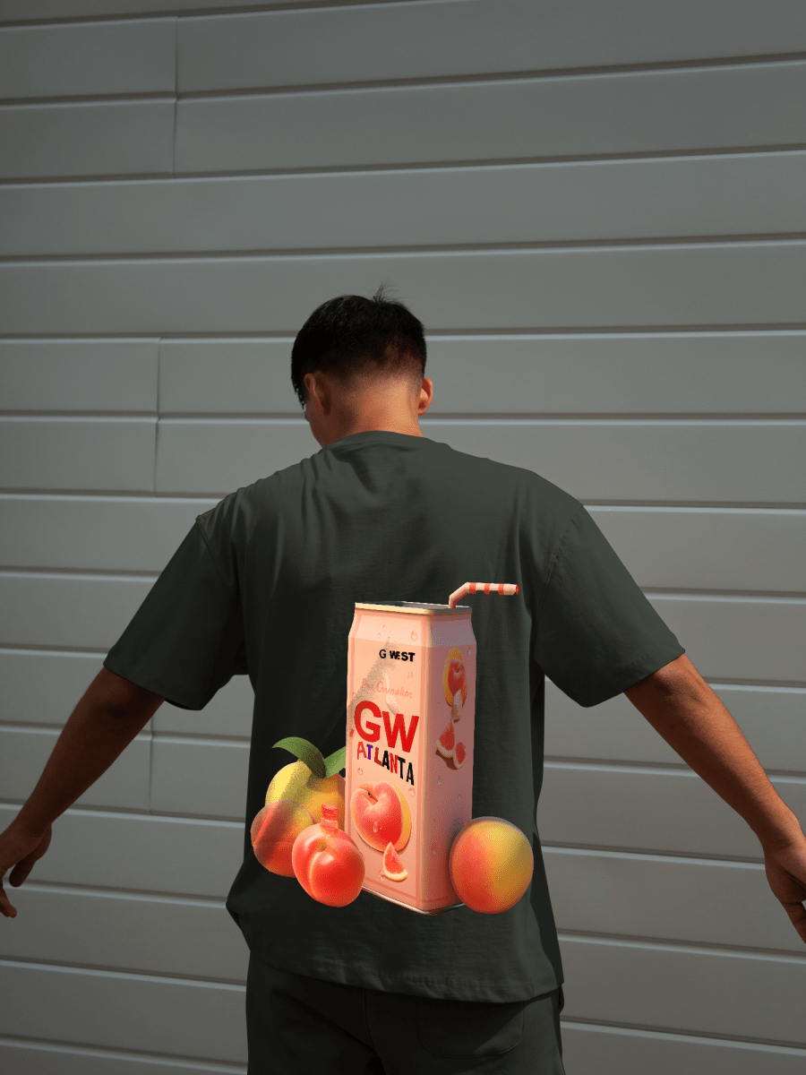 G West Mens Oversize Atlanta Peach Tee