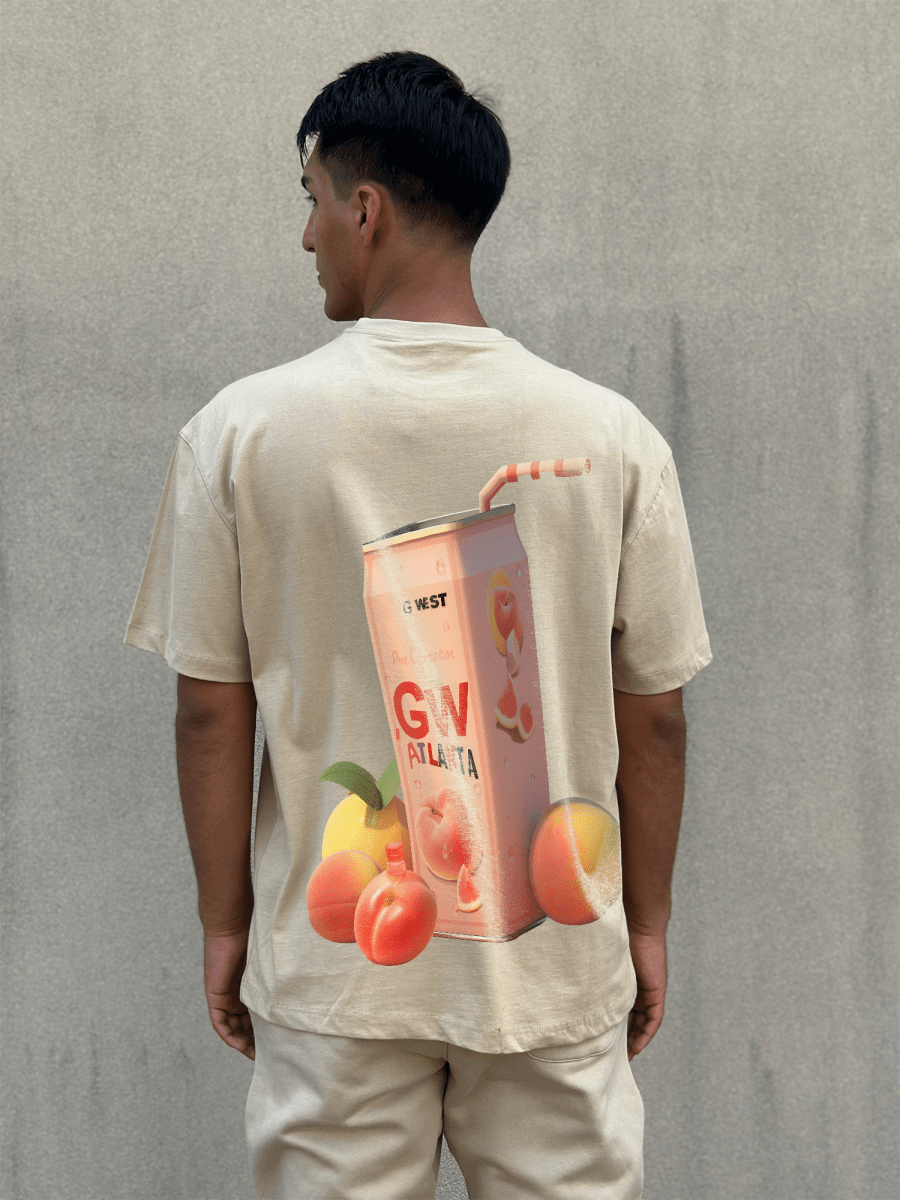G West Mens Oversize Atlanta Peach Tee