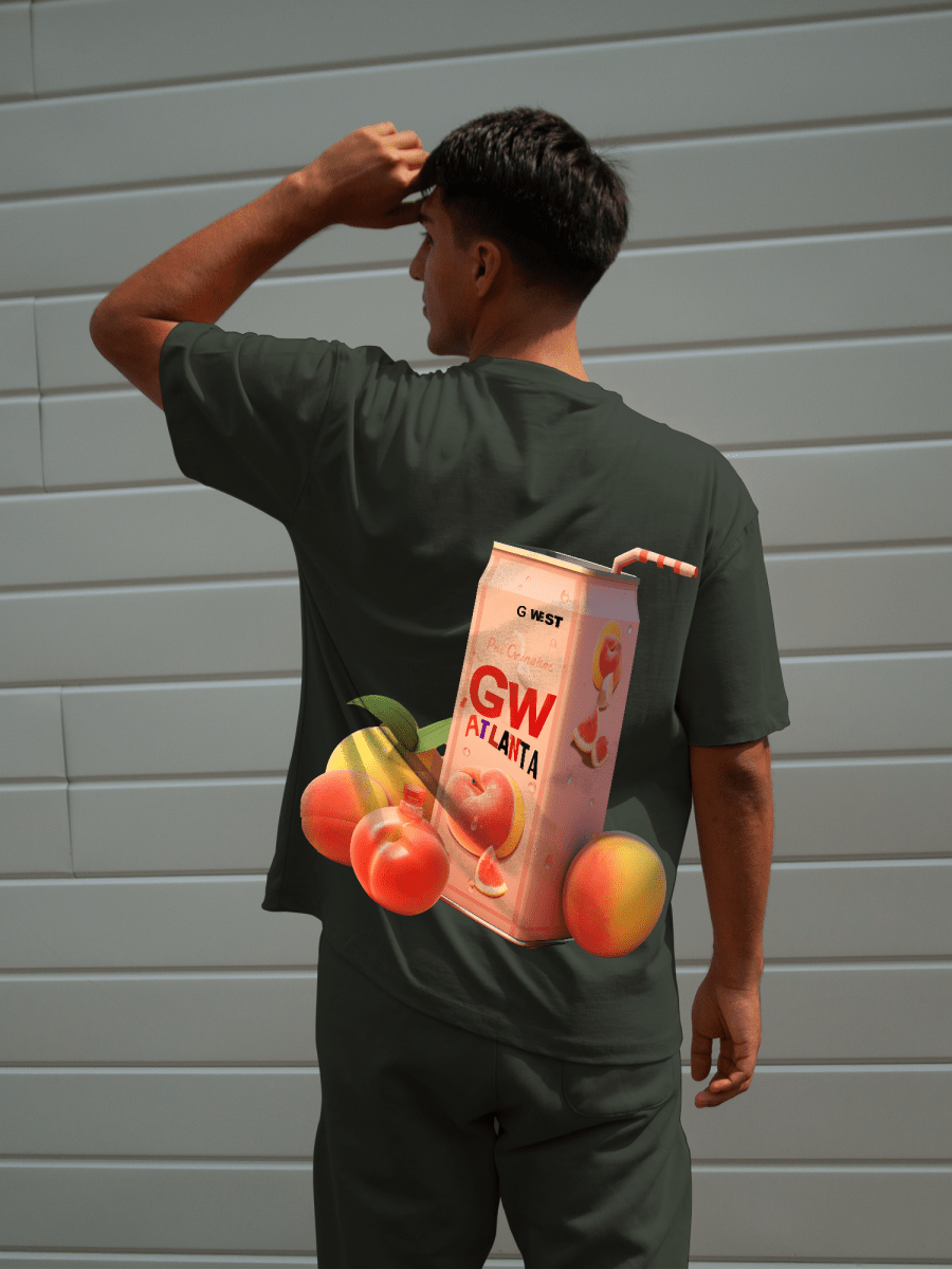 G West Mens Oversize Atlanta Peach Tee