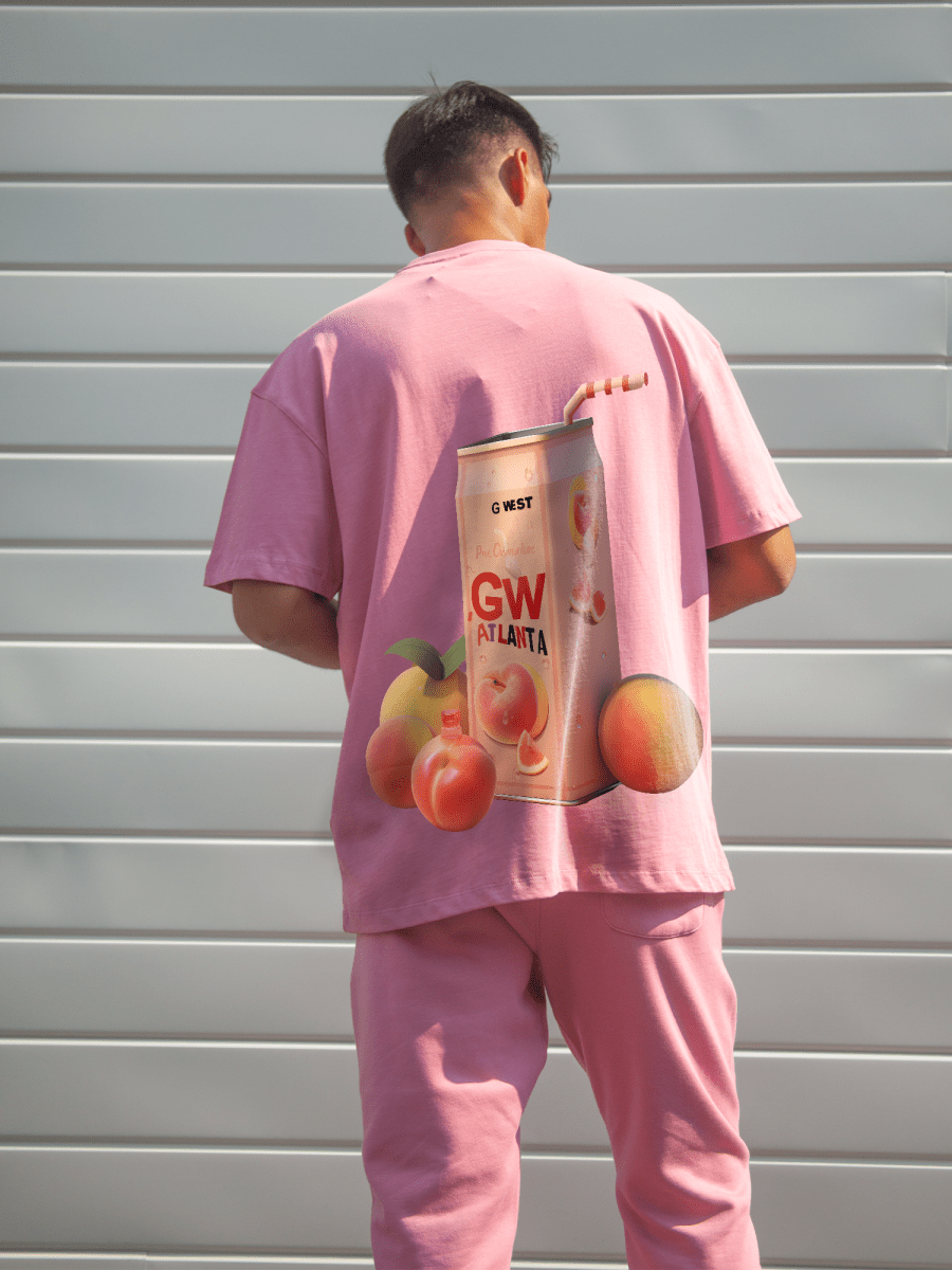 G West Mens Oversize Atlanta Peach Tee