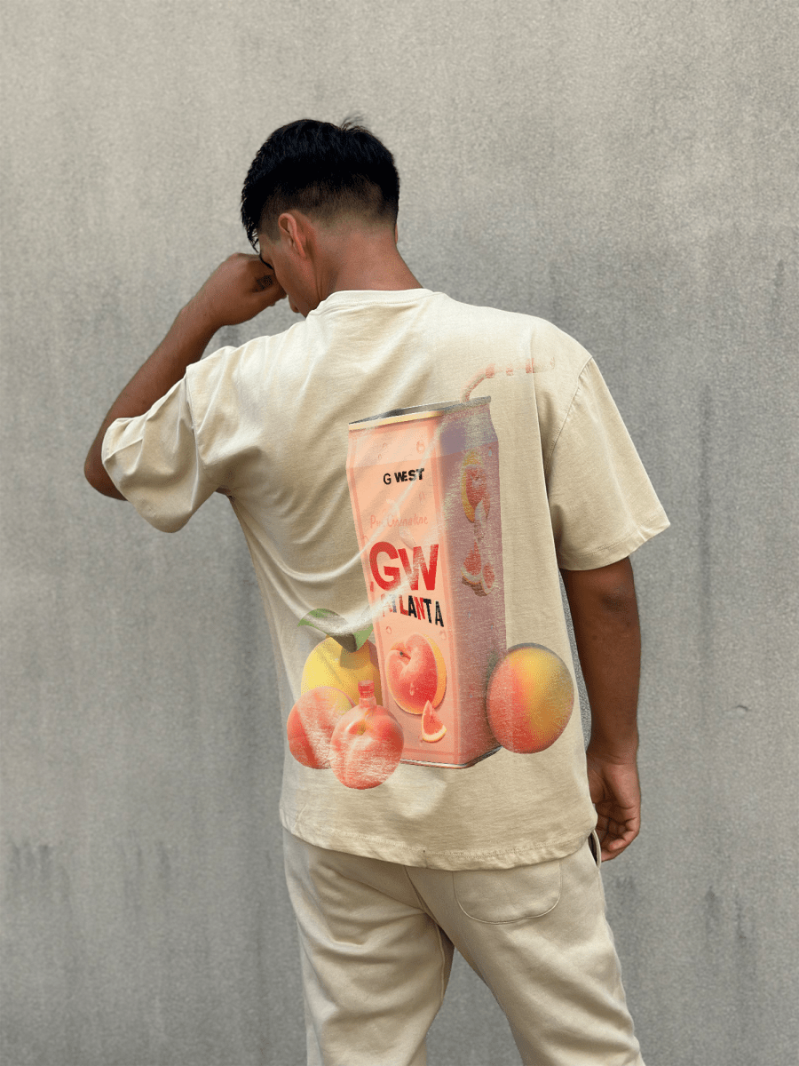 G West Mens Oversize Atlanta Peach Tee