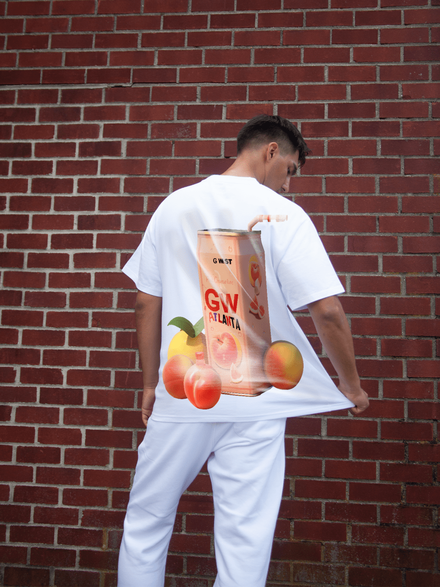 G West Mens Oversize Atlanta Peach Tee