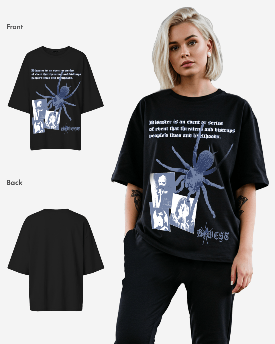 G West Womens Oversized Big Spider Life Style Tee