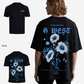 G West Mens Oversized Blue Garden Tee