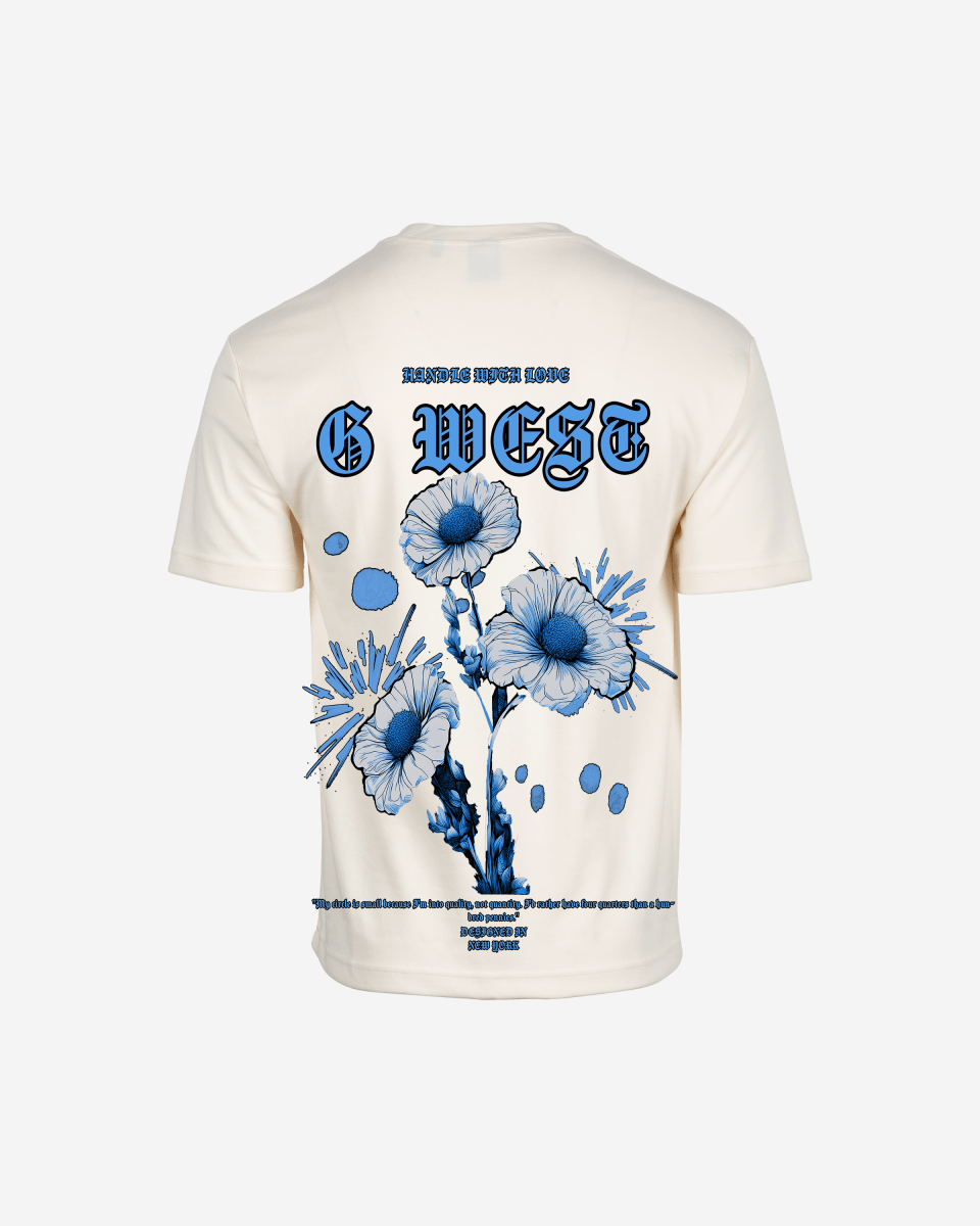 G West Mens Oversized Blue Garden Tee