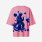 G West Womens Oversized Blue Man Tee