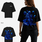 G West Womens Oversized Blue Man Tee