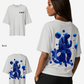 G West Womens Oversized Blue Man Tee