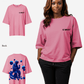 G West Womens Oversized Blue Man Tee